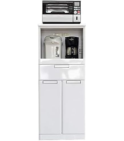 Amazon｜シンプル 幅50cm 高さ120cm スリム レンジボード レンジ台